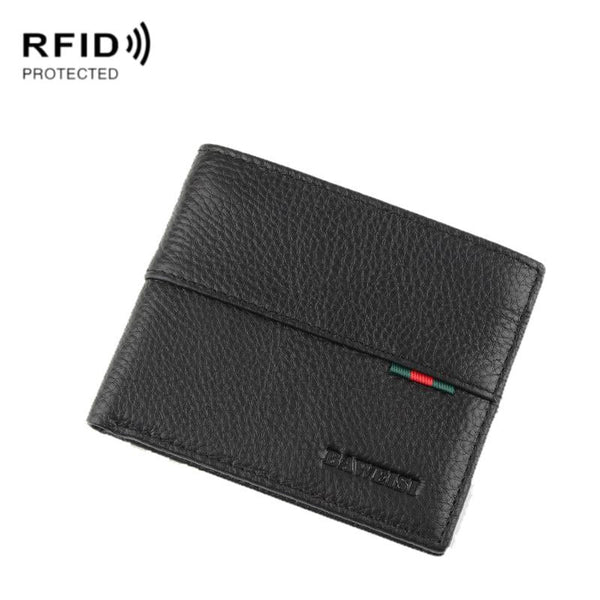 Rfid Protected Men Short Wallet With Multiple Card Slots Compact Secure Design Wallets