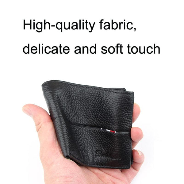 Rfid Protected Men Short Wallet With Multiple Card Slots Compact Secure Design Wallets