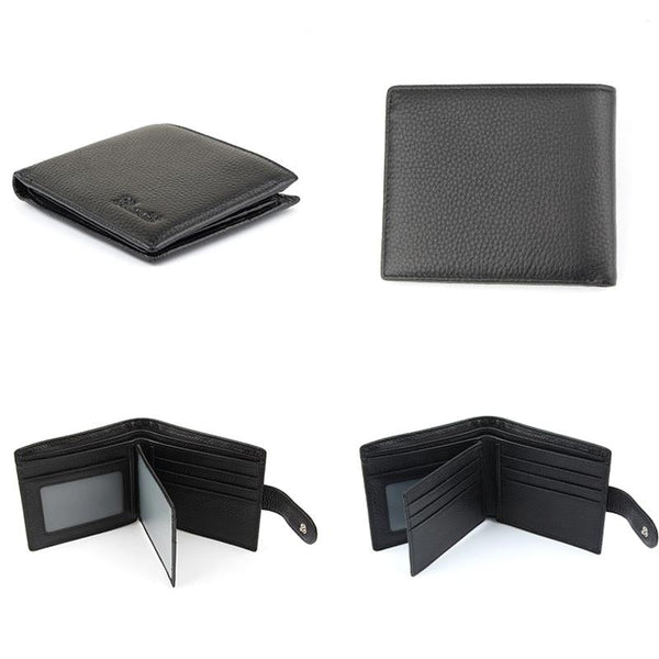 Rfid Protected Men's Wallet With Durable Cow Leather And Compact Design Wallets