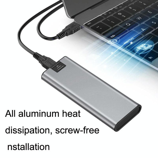Aluminium M.2 Nvme Usb C Drive Enclosure For Solid State Storage Devices Drive Enclosures & Docks