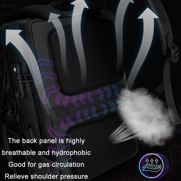 15.6 Inch Silver Hard Shell Gaming Backpack Protective Case Bags Skins & Travel Cases