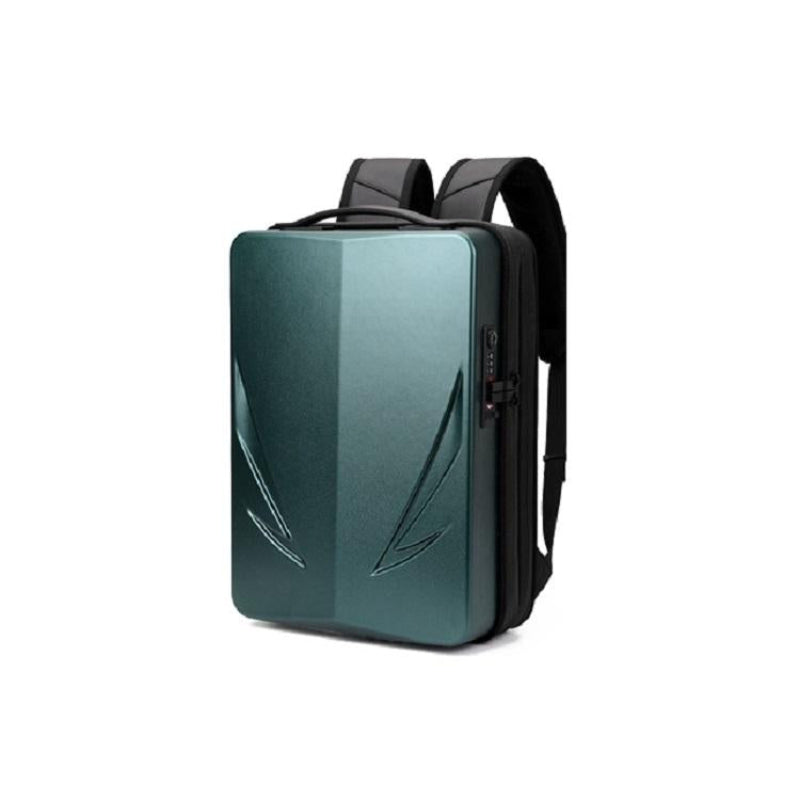 Men's Hard Shell Gaming Backpack In Green Durable And Waterproof Design Bags