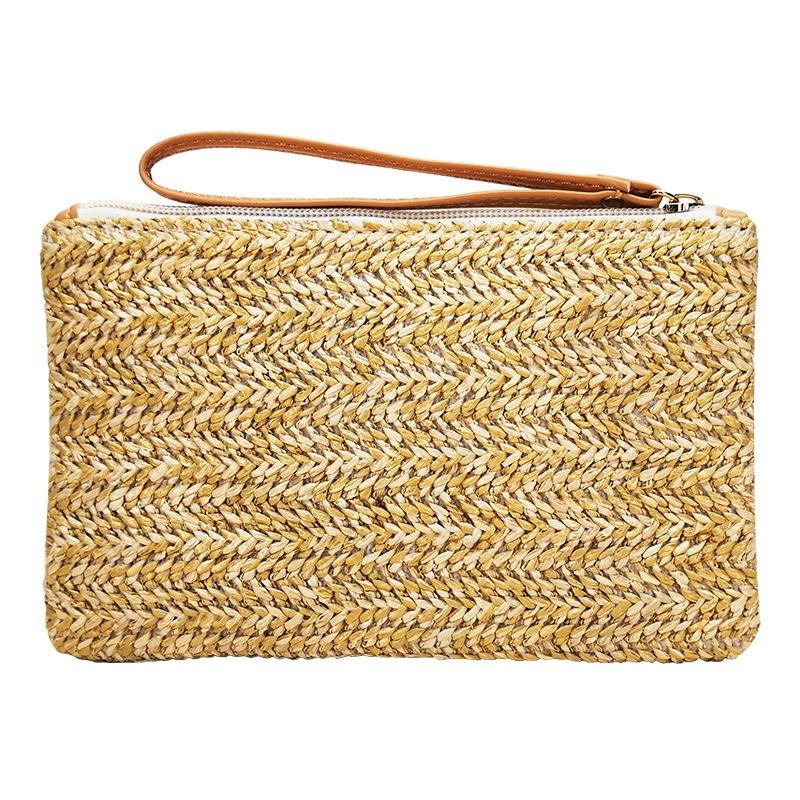 Beach Straw Clutch Coin Purse For Summer Fun Wallets