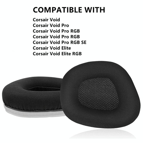 Pair Of Replacement Earpads For Corsair Void Pro Elite Headband Headphone Accessories