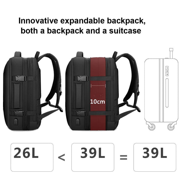 Large Capacity Oxford Cloth Backpack 17.3 Inch Expansion Style For Men Backpacks