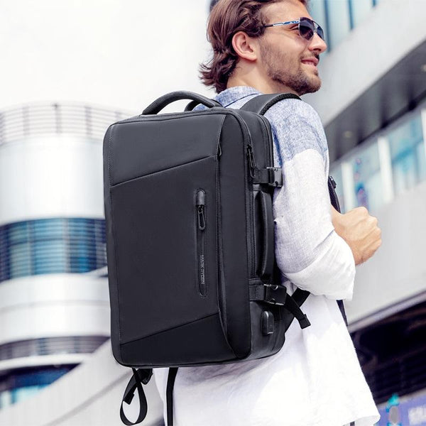 Large Capacity Oxford Cloth Backpack 17.3 Inch Expansion Style For Men Backpacks