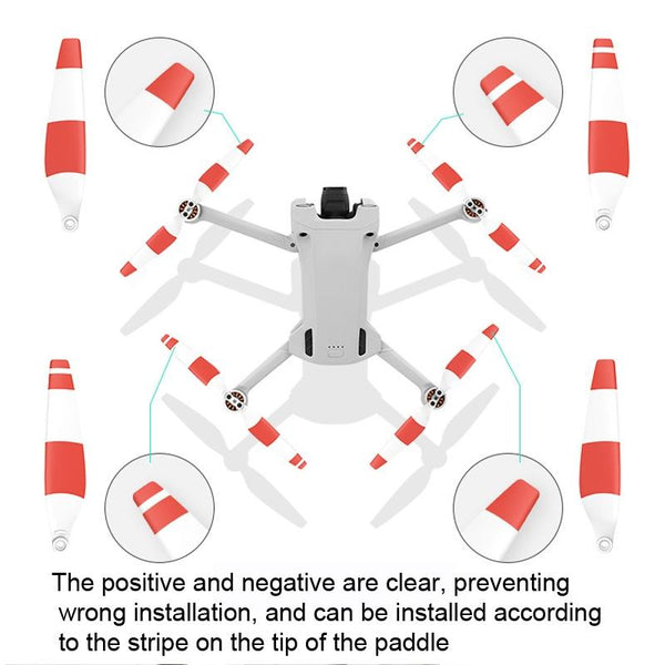 8 Pieces Double Sided Low Noise Wing Propellers For Dji Mini 3 Camera Drone Accessories