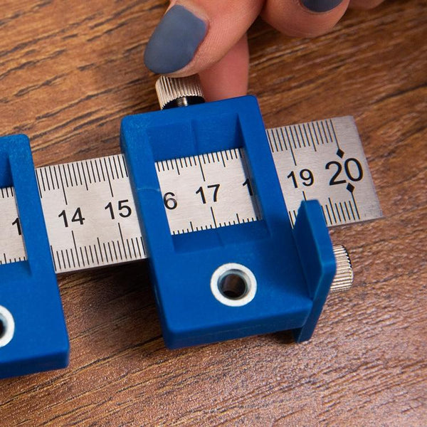 Aluminium Punch Locator For Cabinet Door Holes With Adjustable Scale And Detachable Design Hole Cutters