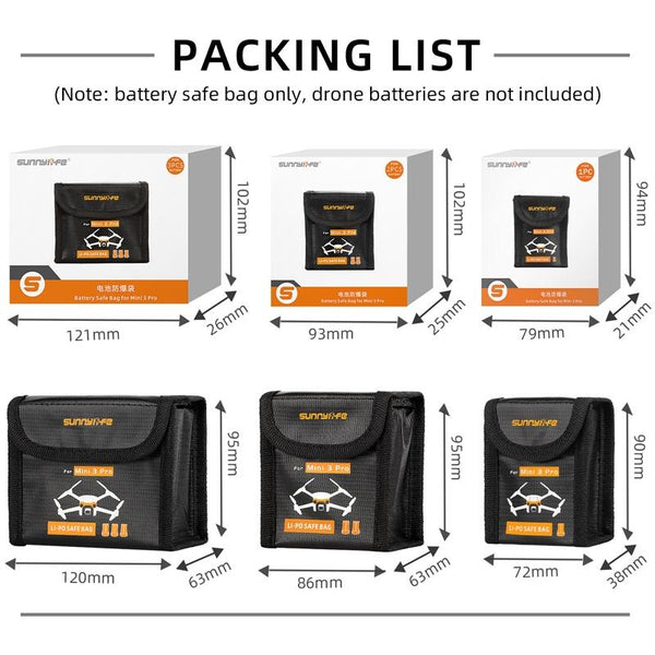 Explosion Proof Battery Bag For Dji Mini 3 Safe Storage Solution Camera Cases Bags & Covers