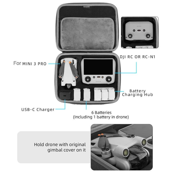 6 Battery Protective Storage Bag For Dji Mini 3 Camera Cases Bags & Covers