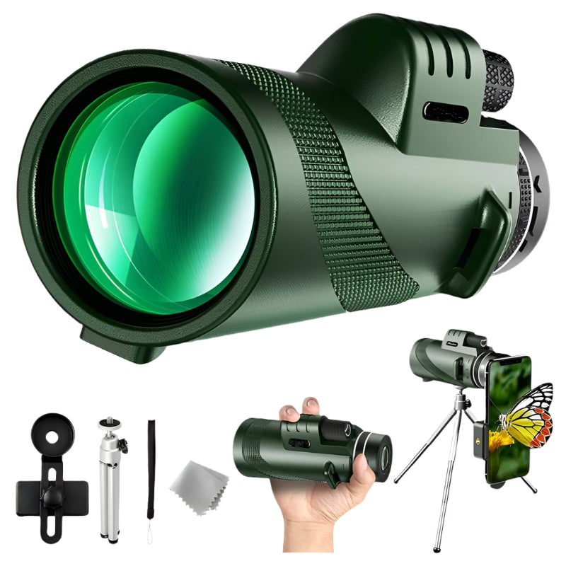 High Power Monocular With Night Vision Clip And Tripod 40X60 Binoculars & Monoculars