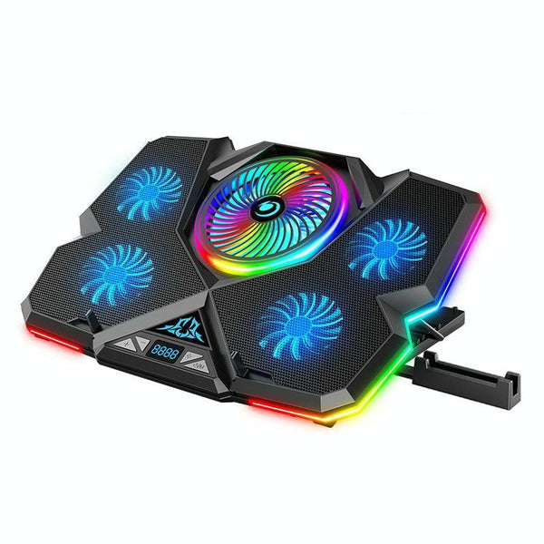 Usb Fan Cooler For Laptops With Five Ports And Touch Symphony Blue Design Laptop Cooling Pads
