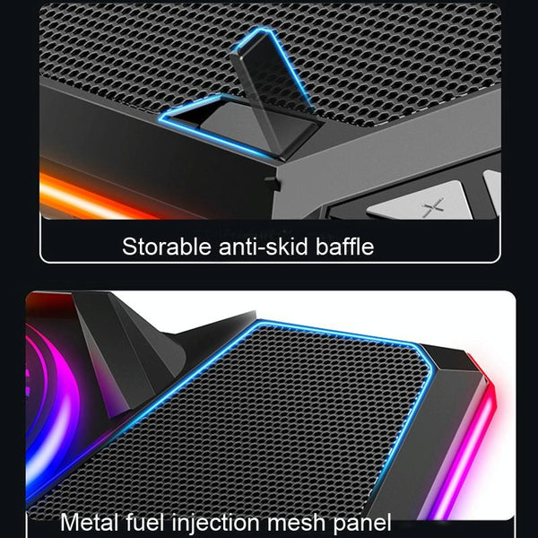 Usb Fan Cooler For Laptops With Five Ports And Touch Symphony Blue Design Laptop Cooling Pads
