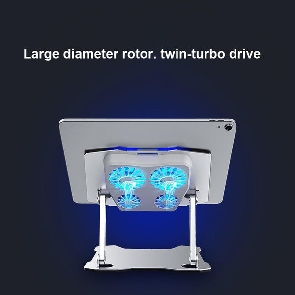 Aluminium Laptop Cooling Stand With Four Fans And Adjustable Height Laptop Cooling Pads