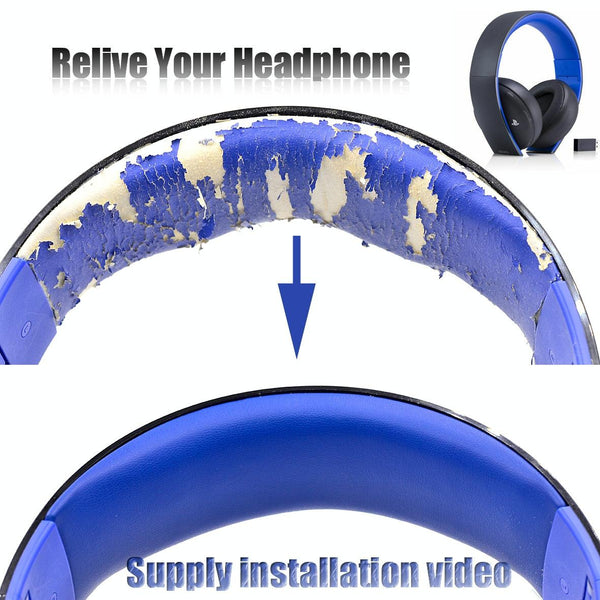 2 Pack Headphone Sponge Covers For Sony Ps3 / Ps4 7.1 Gold Blue Headphone Accessories