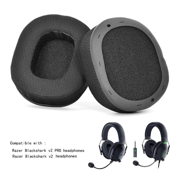 Pair Of Sponge Ear Pads For Razer Blackshark V2 And Pro Headphones Headphone Accessories