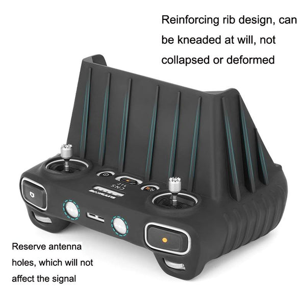 Silicone Protective Case With Hood For Dji Rc Remote Control Black Camera Drone Accessories