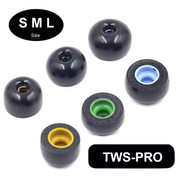 6 Pack Memory Foam Earplugs For Tws Wireless Headsets Comfortable Sound Isolation Headphone Accessories