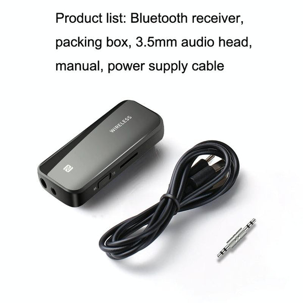 2 In 1 Bluetooth 5.1 Receiver With Nfc For Car Auxiliary Connection Receivers