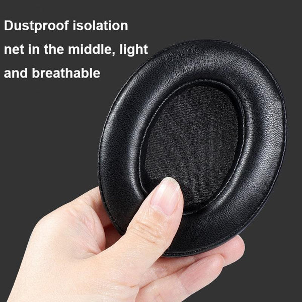 2 Pcs Breathable Foam Headphone Earmuffs For Sennheiser Momentum 3 Black Lambskin Headphone Accessories