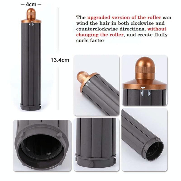 30 Millimetre Gold Long Barrel Curling Iron For Dyson Hair Dryer Straightening & Curling Irons