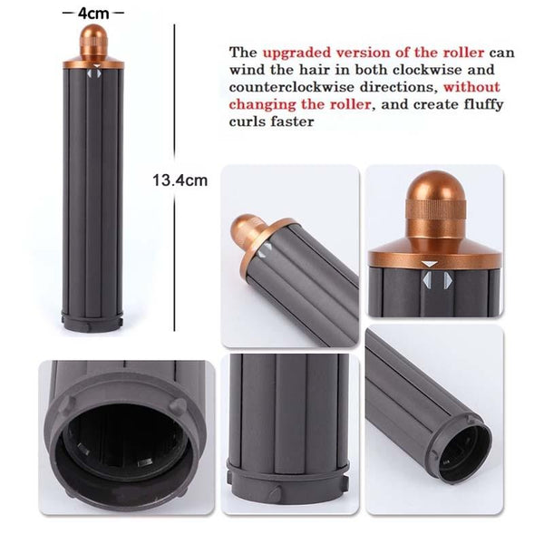 Gold Long Barrel Curling Iron Attachment For Dyson 13.4 Centimetre 40 Millimetre Hair Dryers