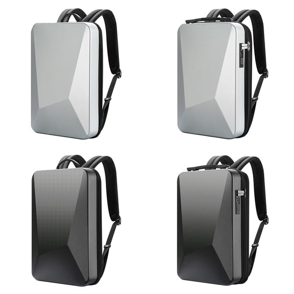 Waterproof Expandable Backpack With Usb Charging And Password Lock Silver Backpacks