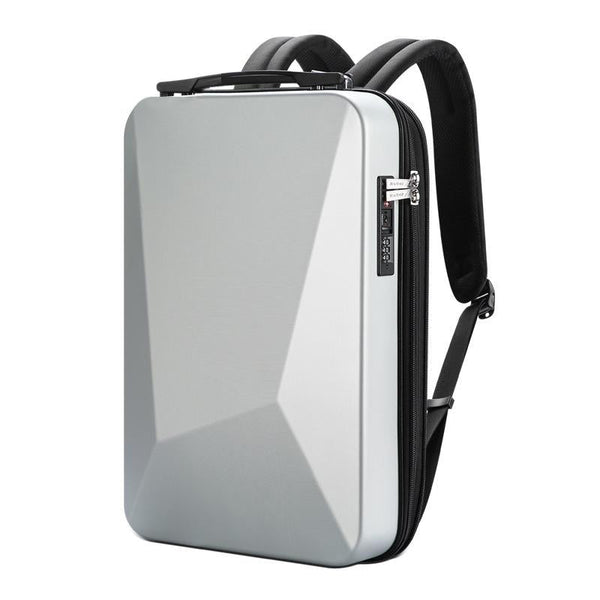Waterproof Expandable Backpack With Usb Charging And Password Lock Silver Backpacks