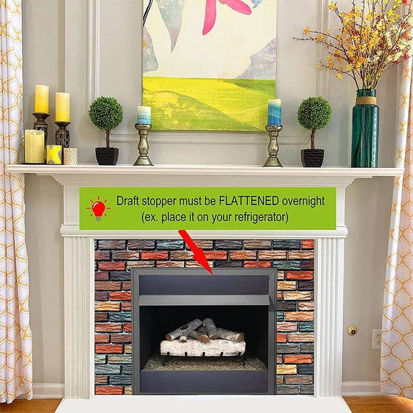 Two Pack Magnetic Fireplace Draft Stopper Ninety One Point Forty Four By Ten Sixteen Centimetres Fireplace & Stove Accessories