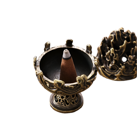 Small Copper Alloy Incense Burner Ornament For And Decor Home Fragrances