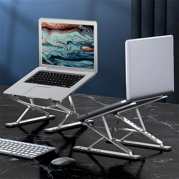 Foldable Aluminium Laptop Stand With Heat Dissipation For Use Monitor Mounts & Stands