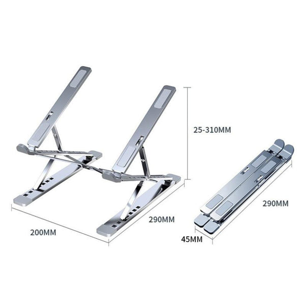 Foldable Aluminium Laptop Stand With Heat Dissipation For Use Monitor Mounts & Stands