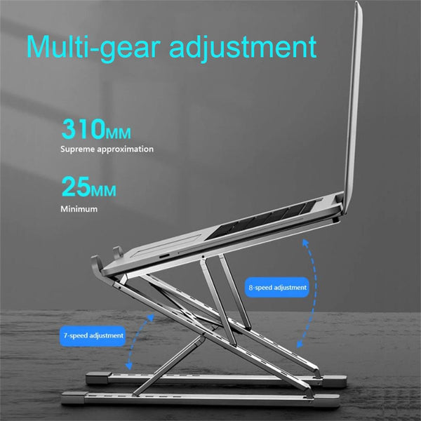 Foldable Aluminium Laptop Stand With Heat Dissipation For Use Monitor Mounts & Stands