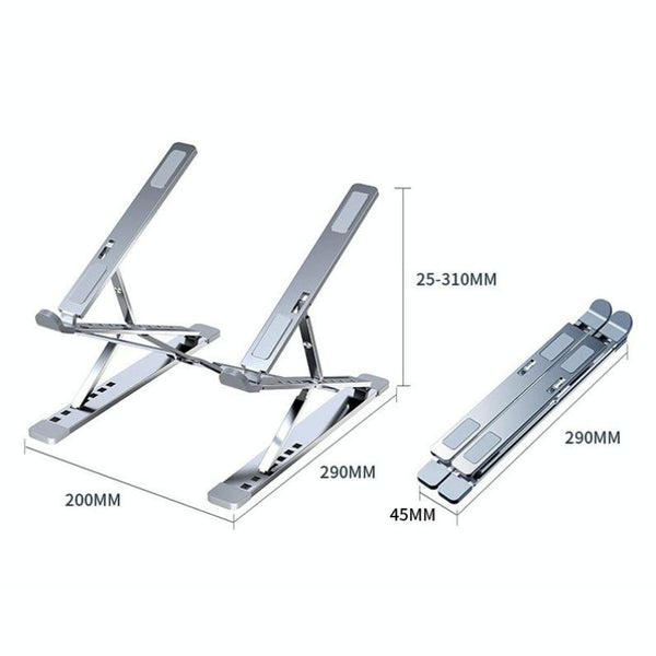 Foldable Aluminium Laptop Stand With Heat Dissipation And Portable Design Stands Holders & Car Mounts