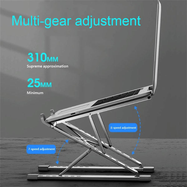 Foldable Aluminium Laptop Stand With Heat Dissipation And Portable Design Stands Holders & Car Mounts
