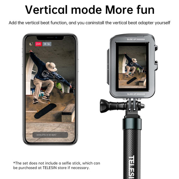 Vertical Shooting Set For Gopro Hero11 Hero10 And Hero9 With Aluminium Alloy Frame Other Camera & Photo Accs