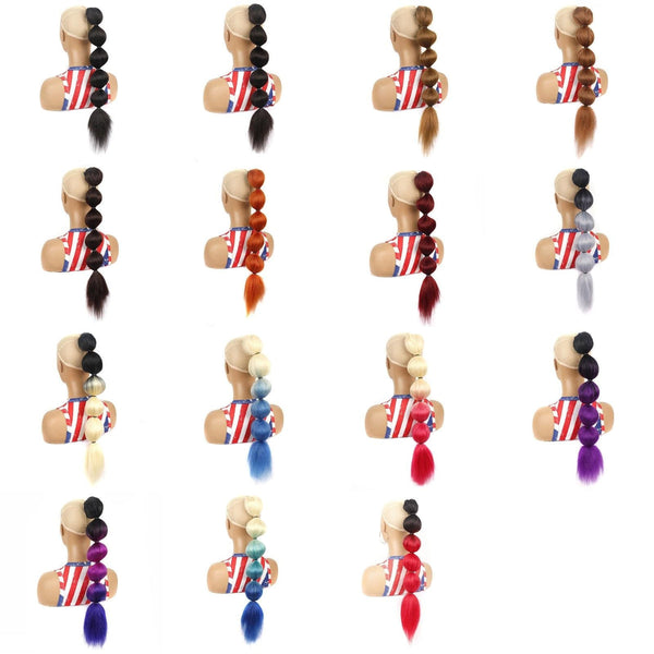 Long Shaggy Drawstring Bubble Ponytail Wig In 1Bt51p Colour Hair Extensions