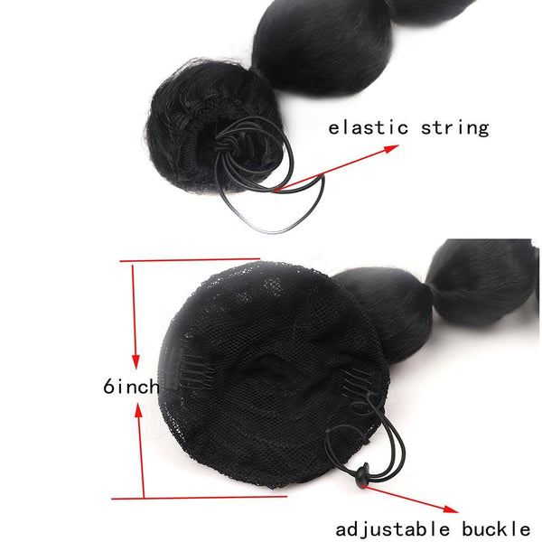 Long Shaggy Drawstring Bubble Ponytail Wig In 1Bt51p Colour Hair Extensions