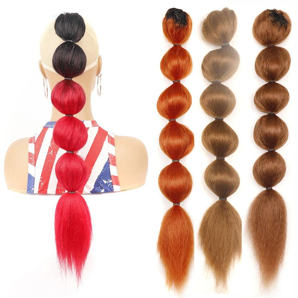Long Shaggy Drawstring Bubble Ponytail Wig In 1Bt51p Colour Hair Extensions