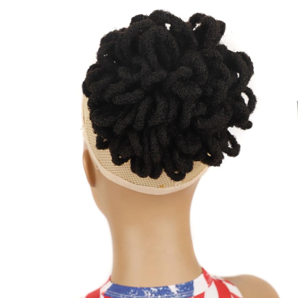 Shaggy Drawstring Dreadlock Bun In Natural Black For Hair Styling And Extensions Hair Extensions