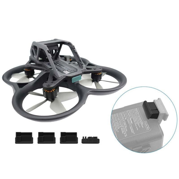 Four Piece Tpu Dust Plugs For Dji Avata Cqt 913407 Battery Protection Cover Camera Drone Accessories