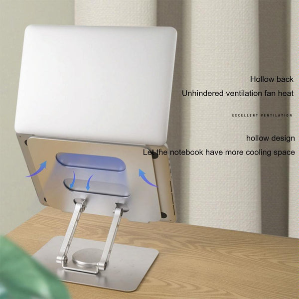 Foldable Rotating Laptop Cooling Stand Multifunctional Aluminium Alloy Design Monitor Mounts & Stands