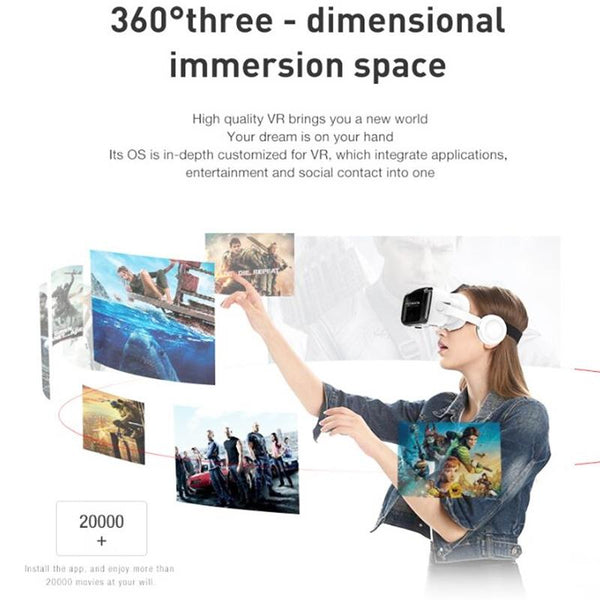 Wireless 3D Virtual Reality Headset Vrshinecon G04b For Movies And Gaming 3D Tv Glasses & Accessories