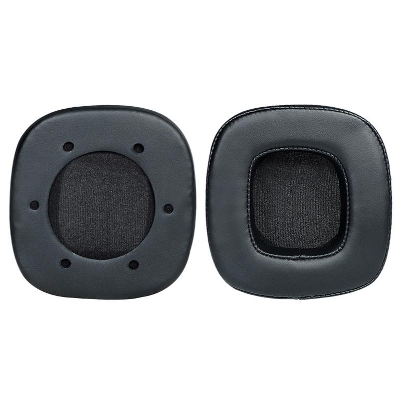 Breathable Sponge Headphone Covers Black Leather 1 Pair Headphone Accessories