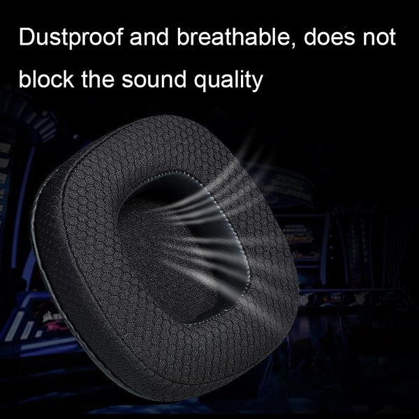 Breathable Sponge Headphone Covers Black Leather 1 Pair Headphone Accessories