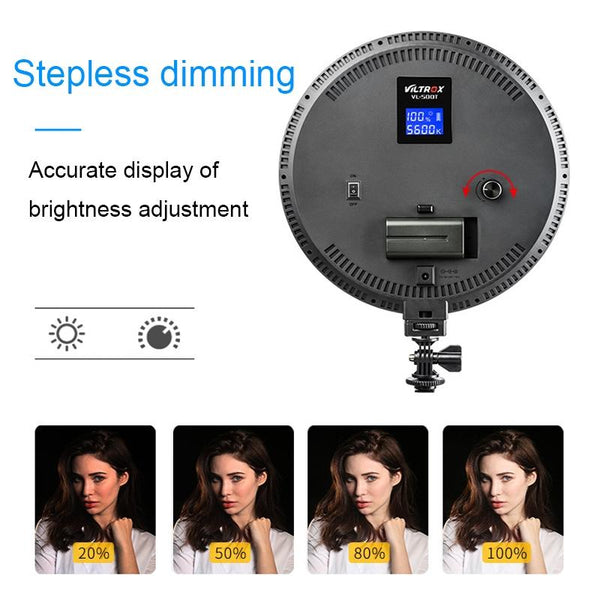 Intelligent Circular Led Photography Fill Light With Digital Display Features Selfie Lights