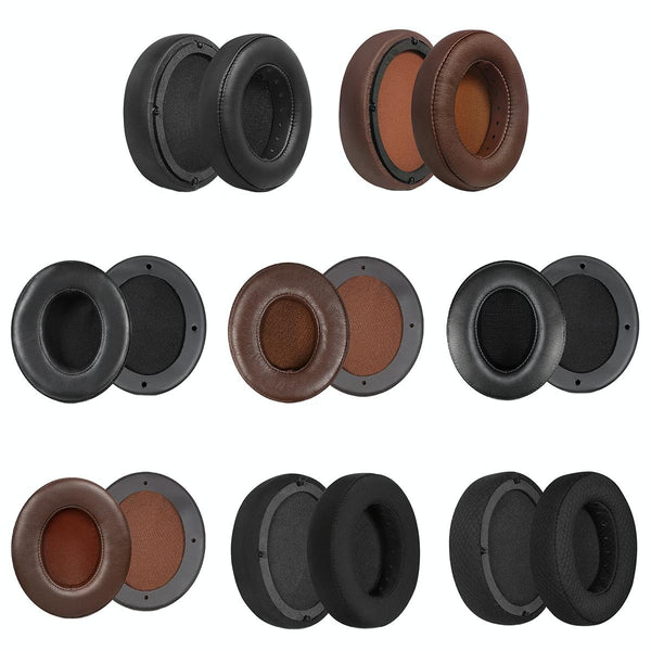 Soft Breathable Headset Covers Brown Protein Leather For Over Ear Headphones 2 Pack Headphone Accessories
