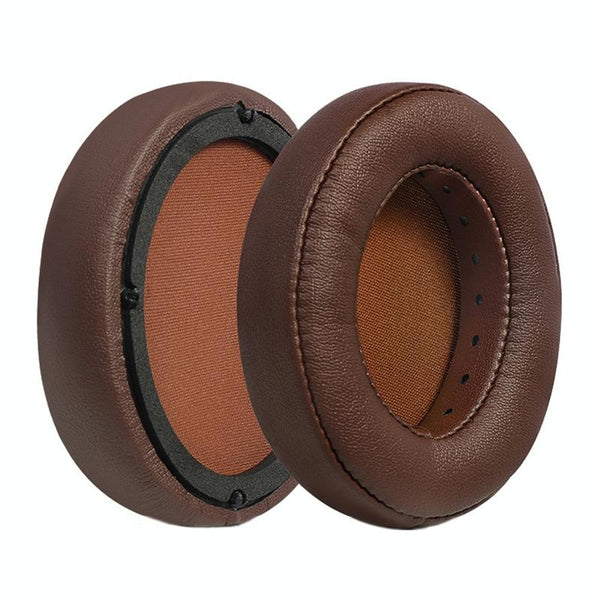 Soft Breathable Headset Covers Brown Protein Leather For Over Ear Headphones 2 Pack Headphone Accessories