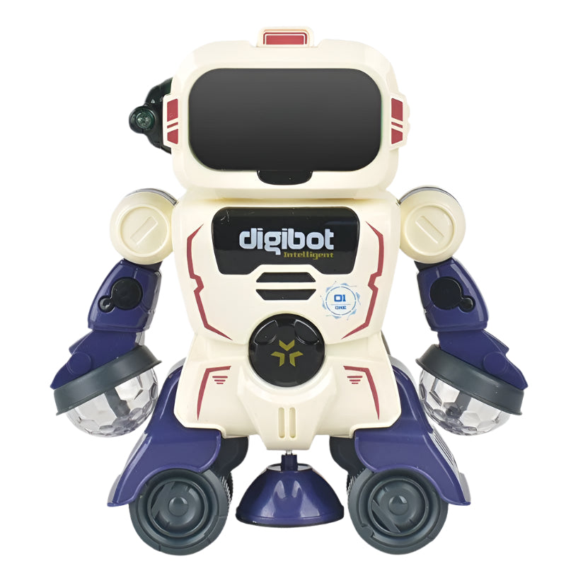 Blue Mechanical Robot Toy With Sound And Light For Children Space Toys Robots