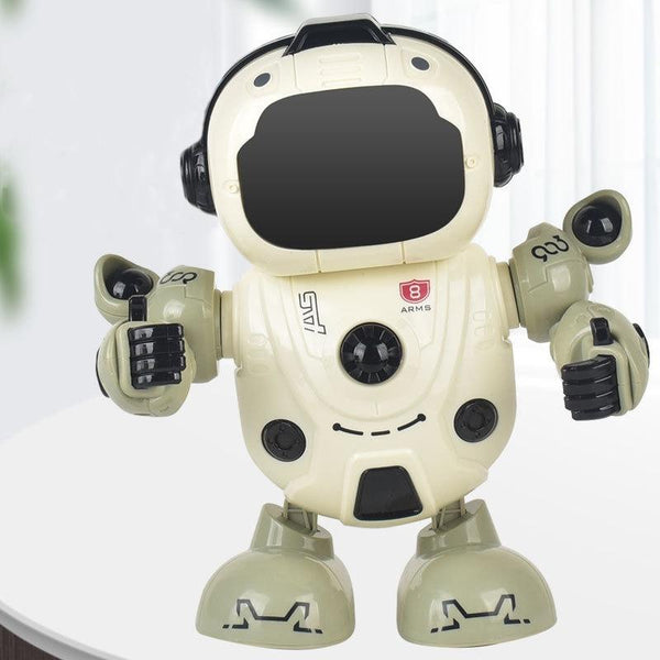 Smart Sound & Light Robot Toy Intelligent Early Education Mechanical Green 8 Robots